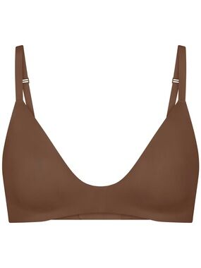 Skims Wireless Form Lace Push Up Plunge Bra In Garnet color 34DD